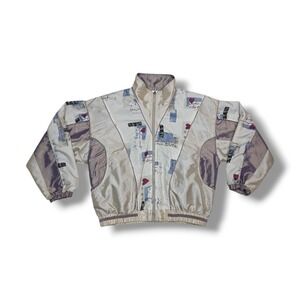 Vintage Carolina‎ Colours Beige Long Sleeve Windbreaker Jacket Women's L